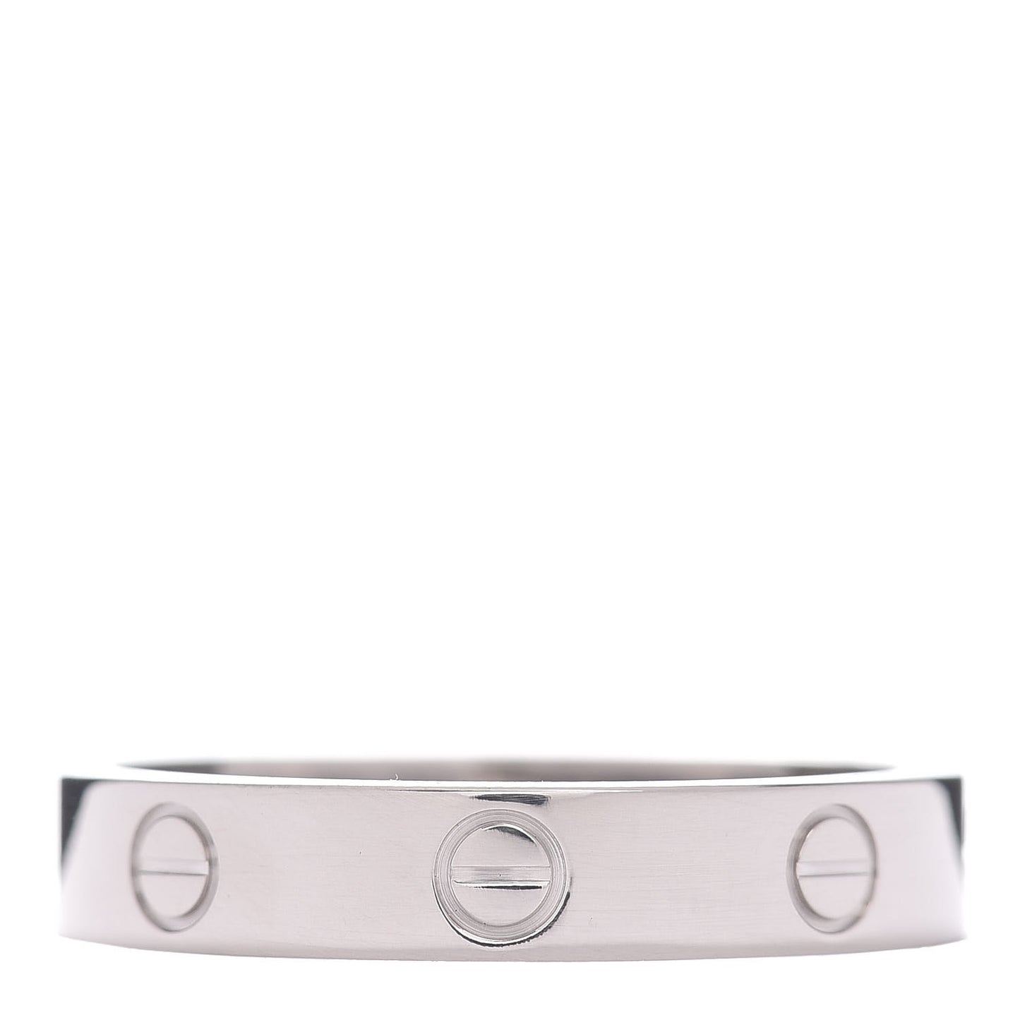 18K White Gold 3.5mm LOVE Wedding Band Ring 58 8.5