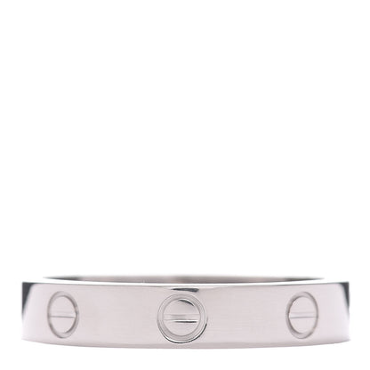 Cartier 18K White Gold 3.5mm LOVE Wedding Band Ring 58 8.5 1 of 4