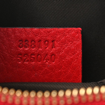 Gucci Pebbled Calfskin Soho Cosmetic Case Tabasco Red 7 of 8