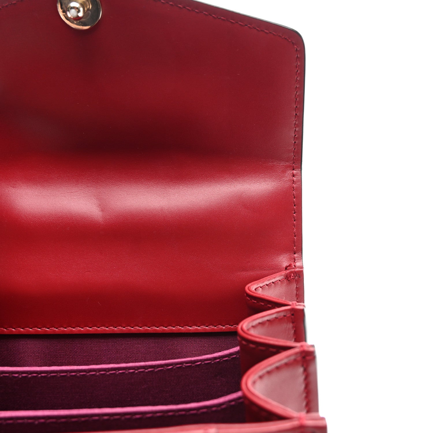 Bulgari Calfskin Serpenti Forever Top Handle Red 10 of 11