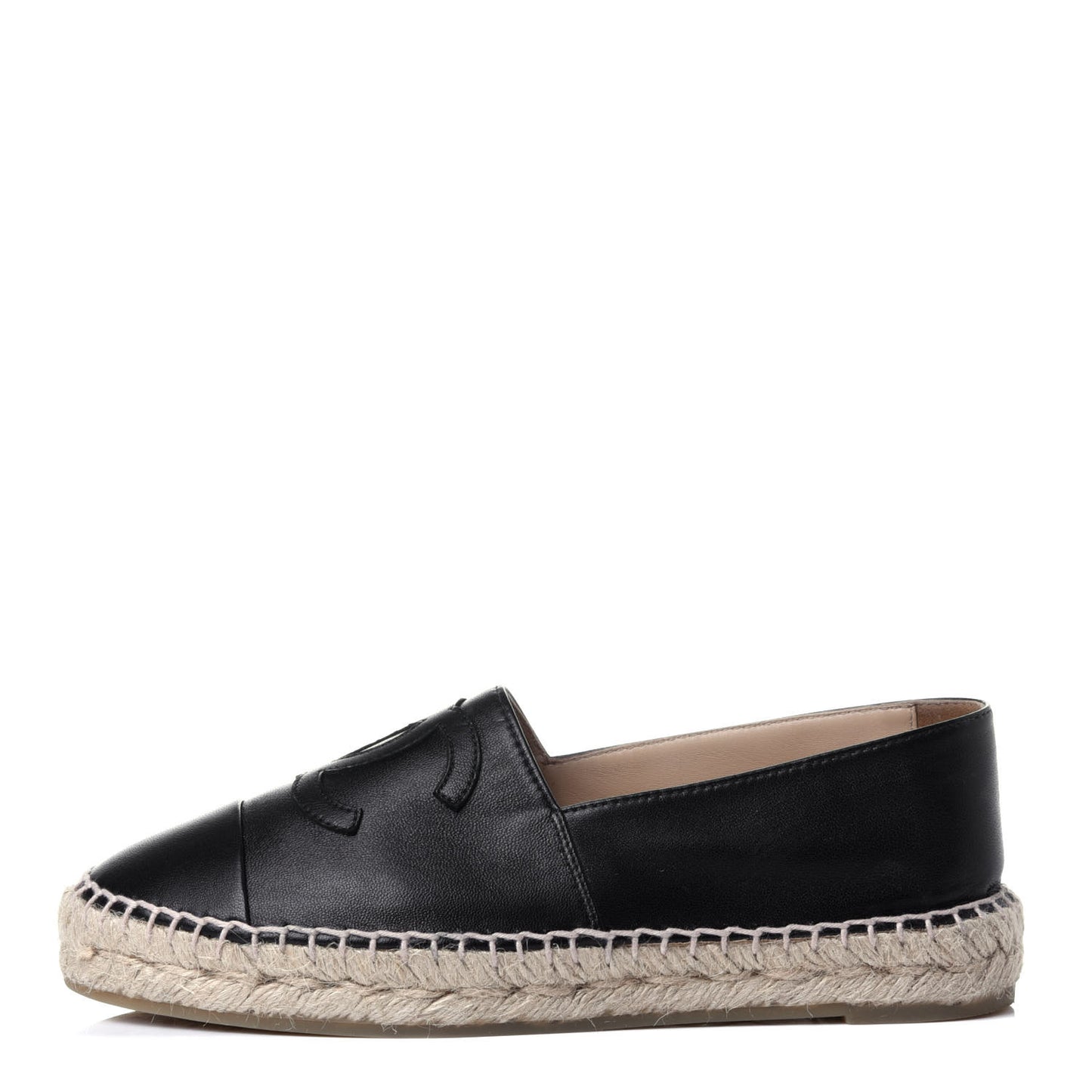 Lambskin CC Espadrilles 38 Black
