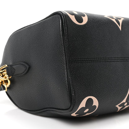 Louis Vuitton Empreinte Monogram Giant Speedy Bandouliere 25 Black Beige 8 of 9
