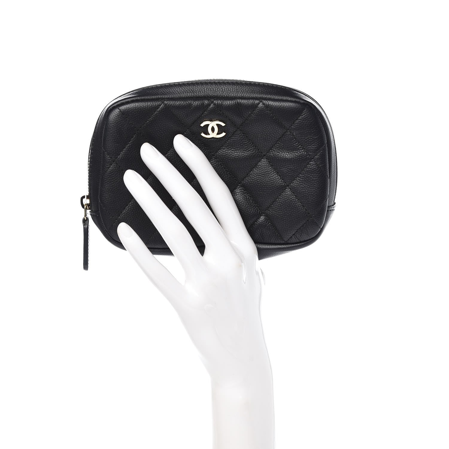 Chanel Caviar Small Curvy Pouch Black 2 of 9