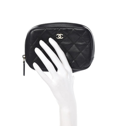 Chanel Caviar Small Curvy Pouch Black 2 of 9