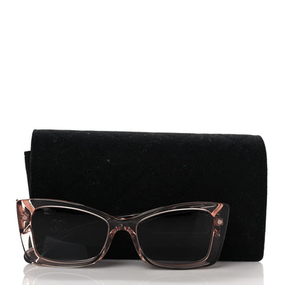 Chanel Acetate CC Rectangle Sunglasses 5430 Pink 9 of 9