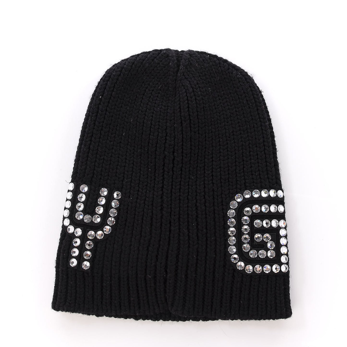 X SEGA Wool Crystal Guccy Beanie Hat M Black