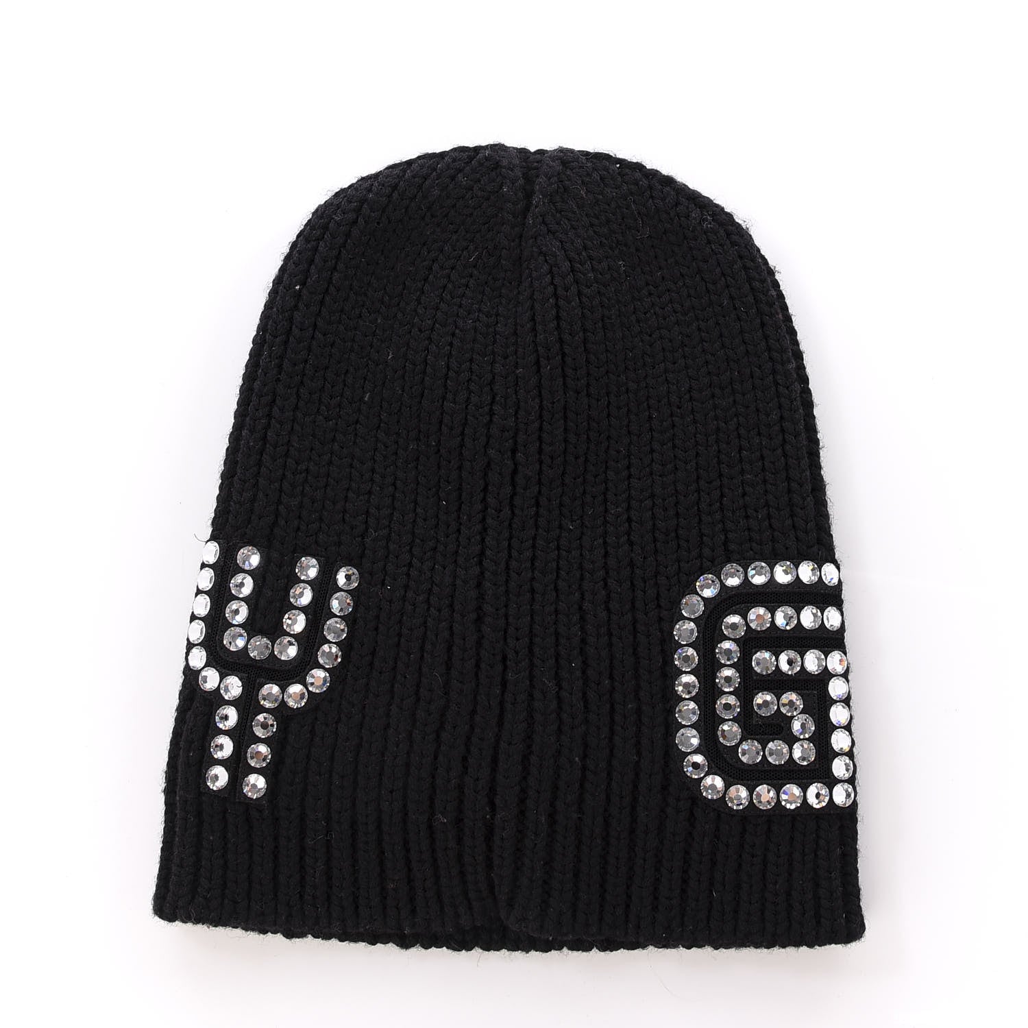 Gucci X SEGA Wool Crystal Guccy Beanie Hat M Black 2 of 4