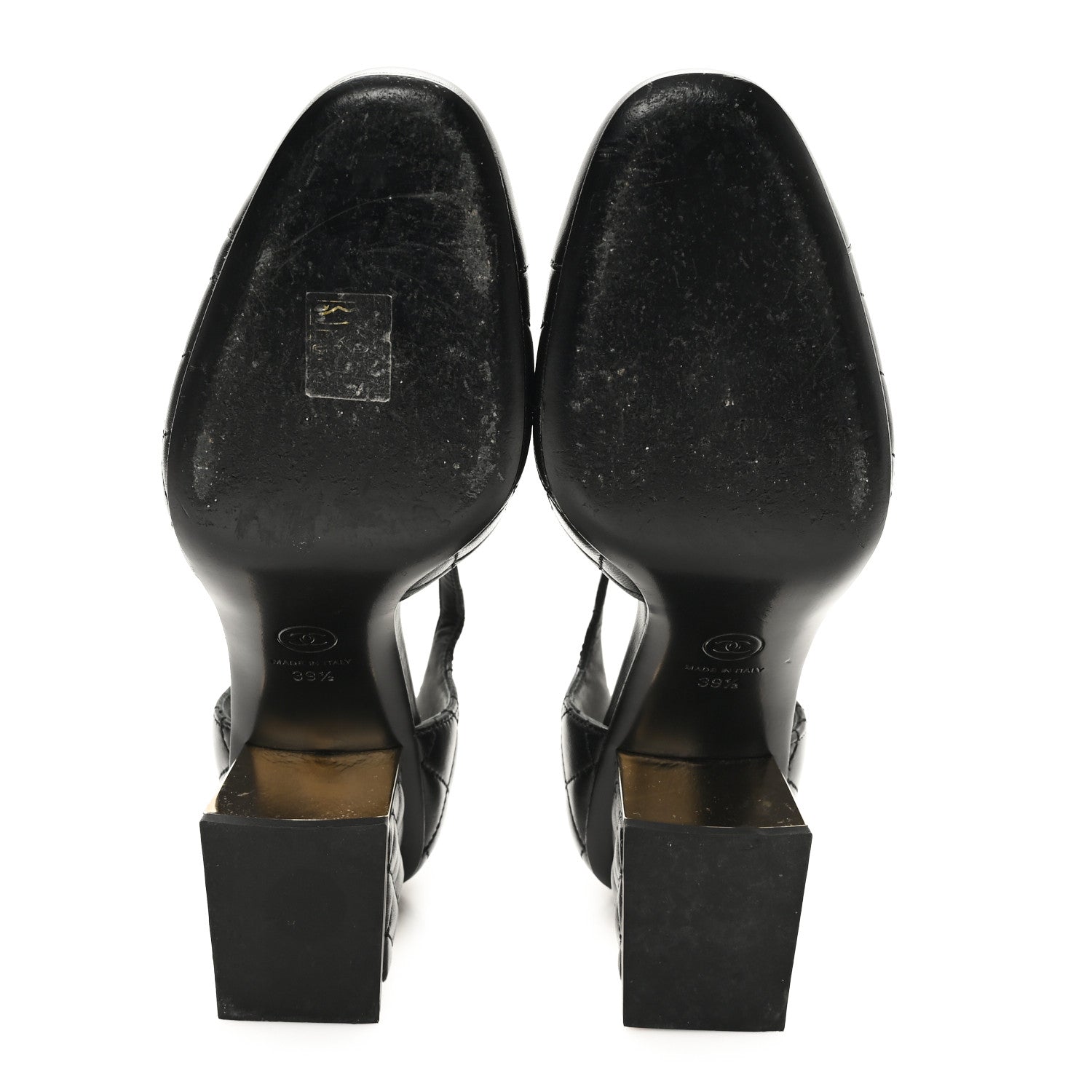 Chanel Lambskin Quilted Cap Toe Mary Jane Pumps 39.5 Black 6 of 10