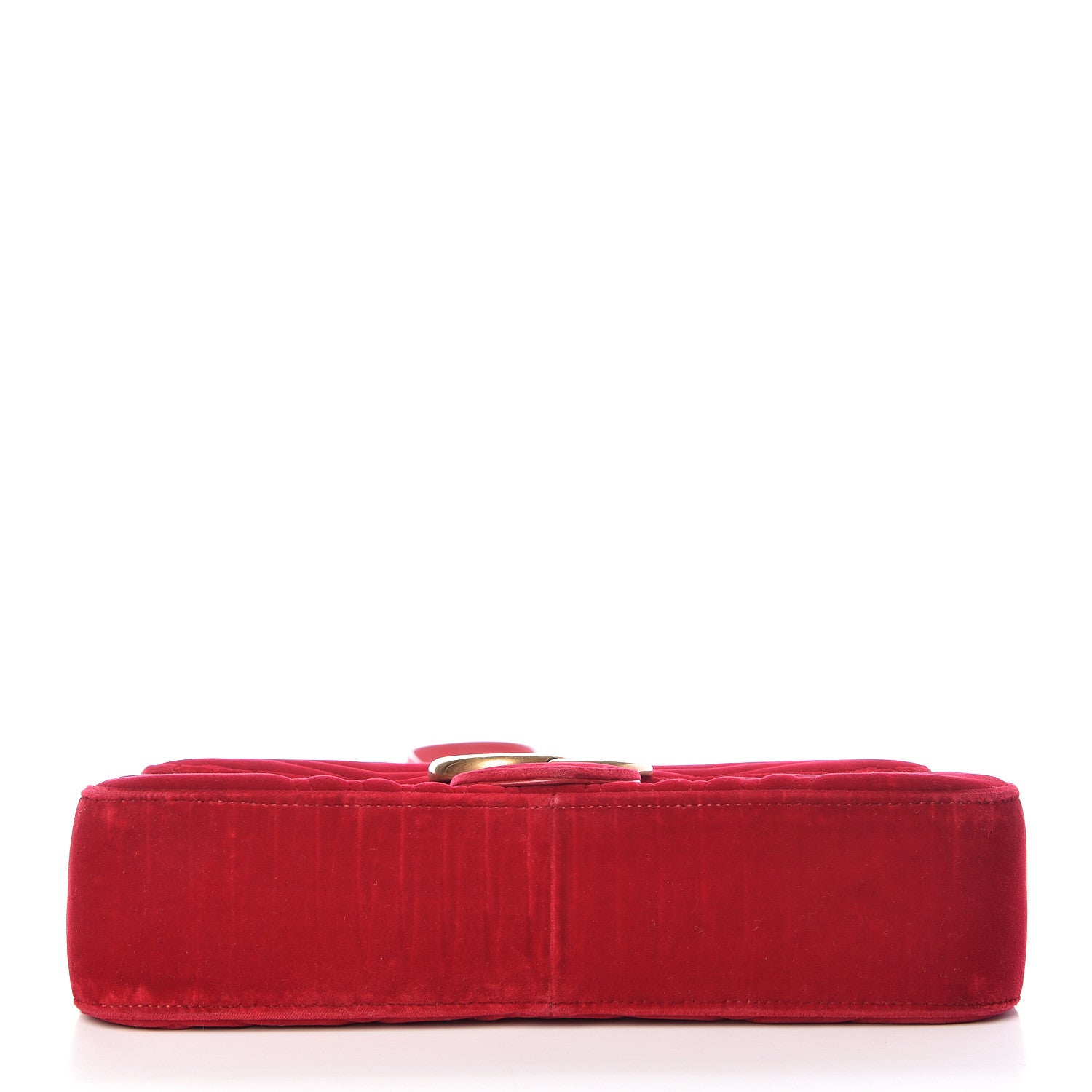 Gucci Velvet Matelasse Medium GG Marmont Shoulder Bag Hibiscus Red 12 of 18