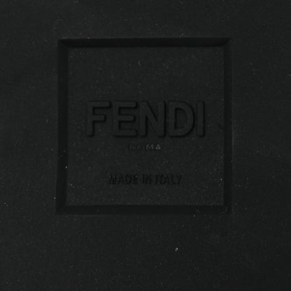 Fendi Calfskin Zucca Mens Lace Up Sneakers 8 Black Maya 8 of 12