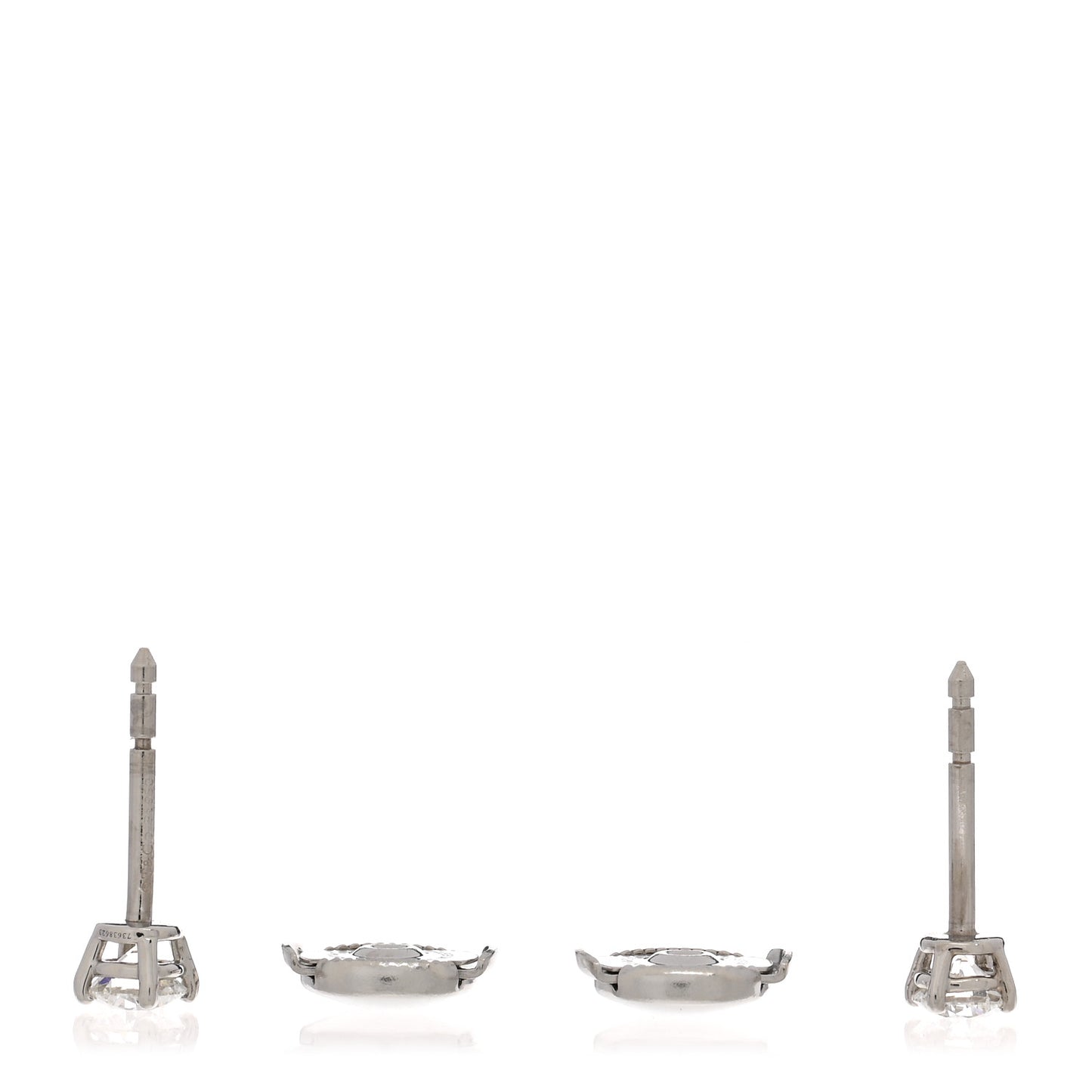 Platinum Diamond .46ctw Solitaire Earrings