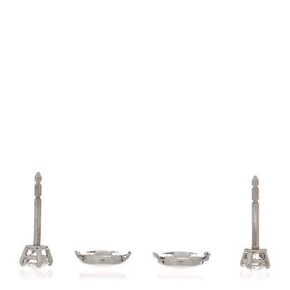 Tiffany Platinum Diamond .46ctw Solitaire Earrings 3 of 4