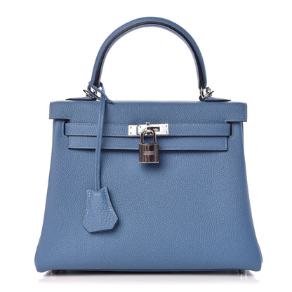 Hermes Togo Kelly Retourne 25 Azur 1 of 8