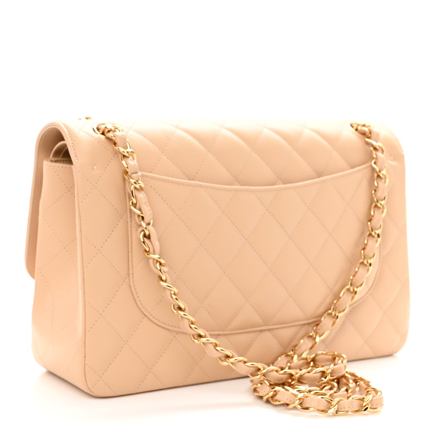 Chanel Caviar Quilted Jumbo Double Flap Beige Clair 3 of 10