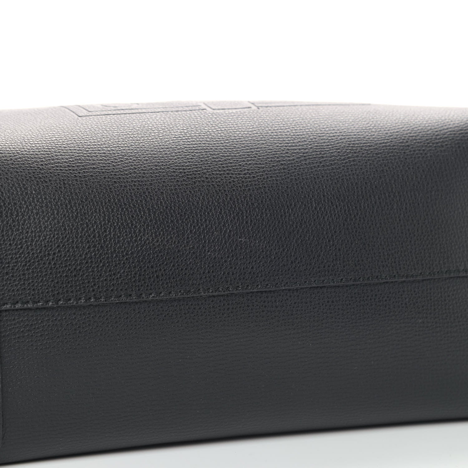 Burberry Calfskin TB Motif Embossed Medium Tote Black 6 of 7