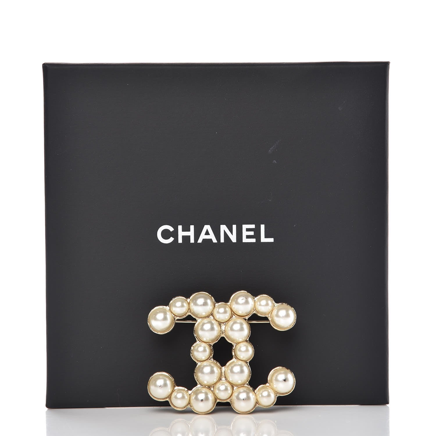 Chanel Pearl CC Brooch Pin Gold 9 of 9