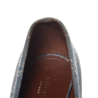 Gucci Denim Monogram Horsebit Open Toe Espadrille Wedges 39.5 Blue 13 of 15