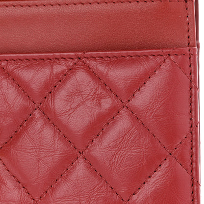 Chanel Aged Calfskin Quilted Reissue Wallet On Chain WOC Red 13 of 14