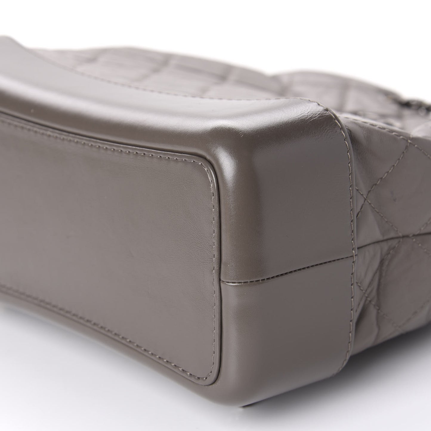 Aged Calfskin Quilted Small Gabrielle Backpack Grey