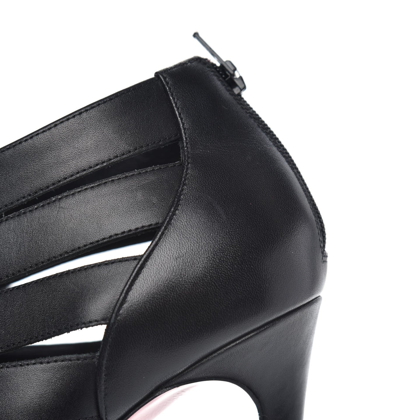 Calfskin Toot Mignonne 100 Cutout Booties 39.5 Black