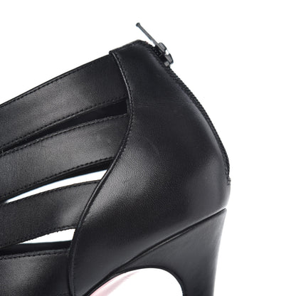 Christian Louboutin Calfskin Toot Mignonne 100 Cutout Booties 39.5 Black 8 of 9