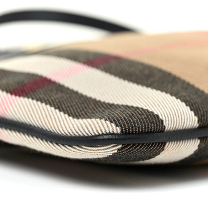 Burberry House Check Derby Peyton Crossbody Clutch Bag Black 8 of 9