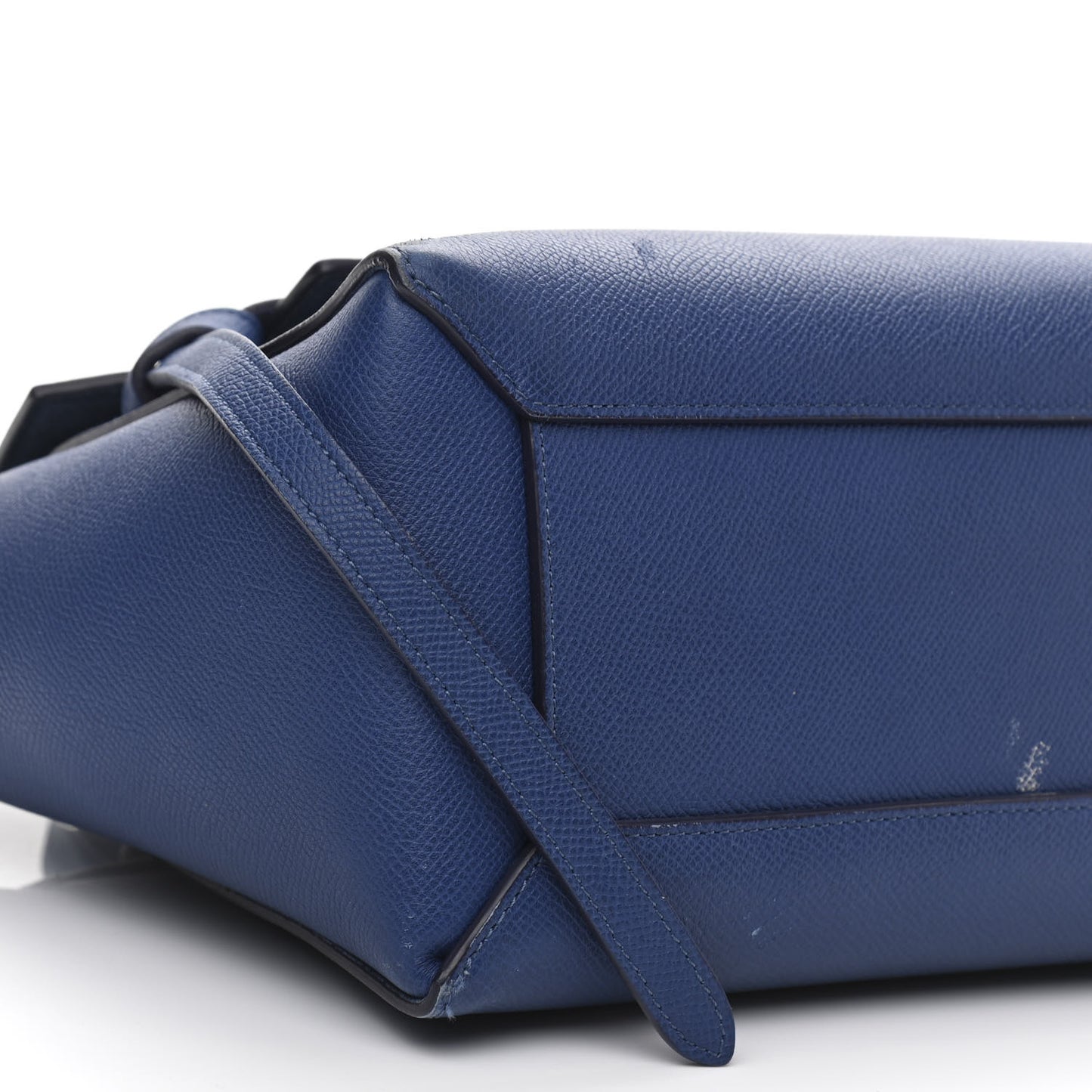 Grained Calfskin Micro Belt Bag Indigo