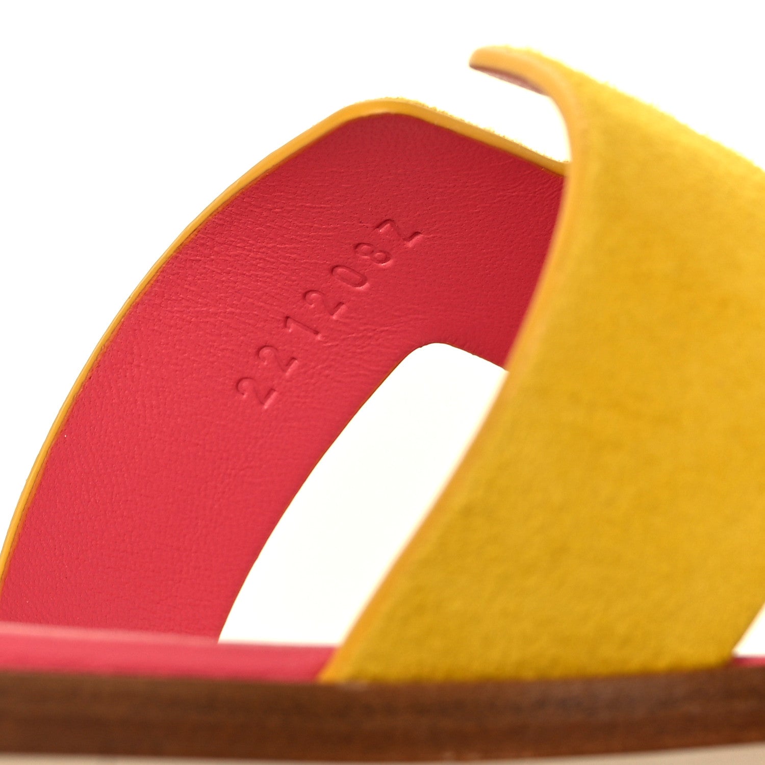 Hermes Suede Goatskin Oran Sandals 39.5 Jaune Sable 8 of 9