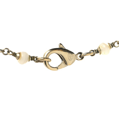 Chanel Beaded Enamel CC Necklace Gold 4 of 4
