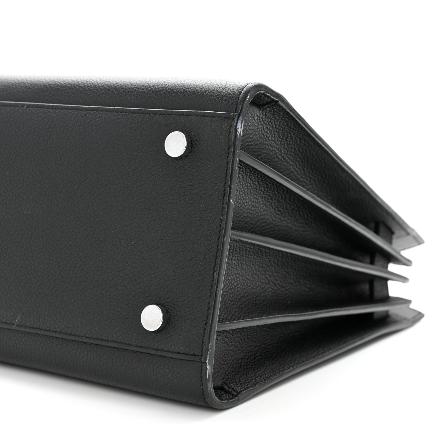 Grained Calfskin Small Sac De Jour Black