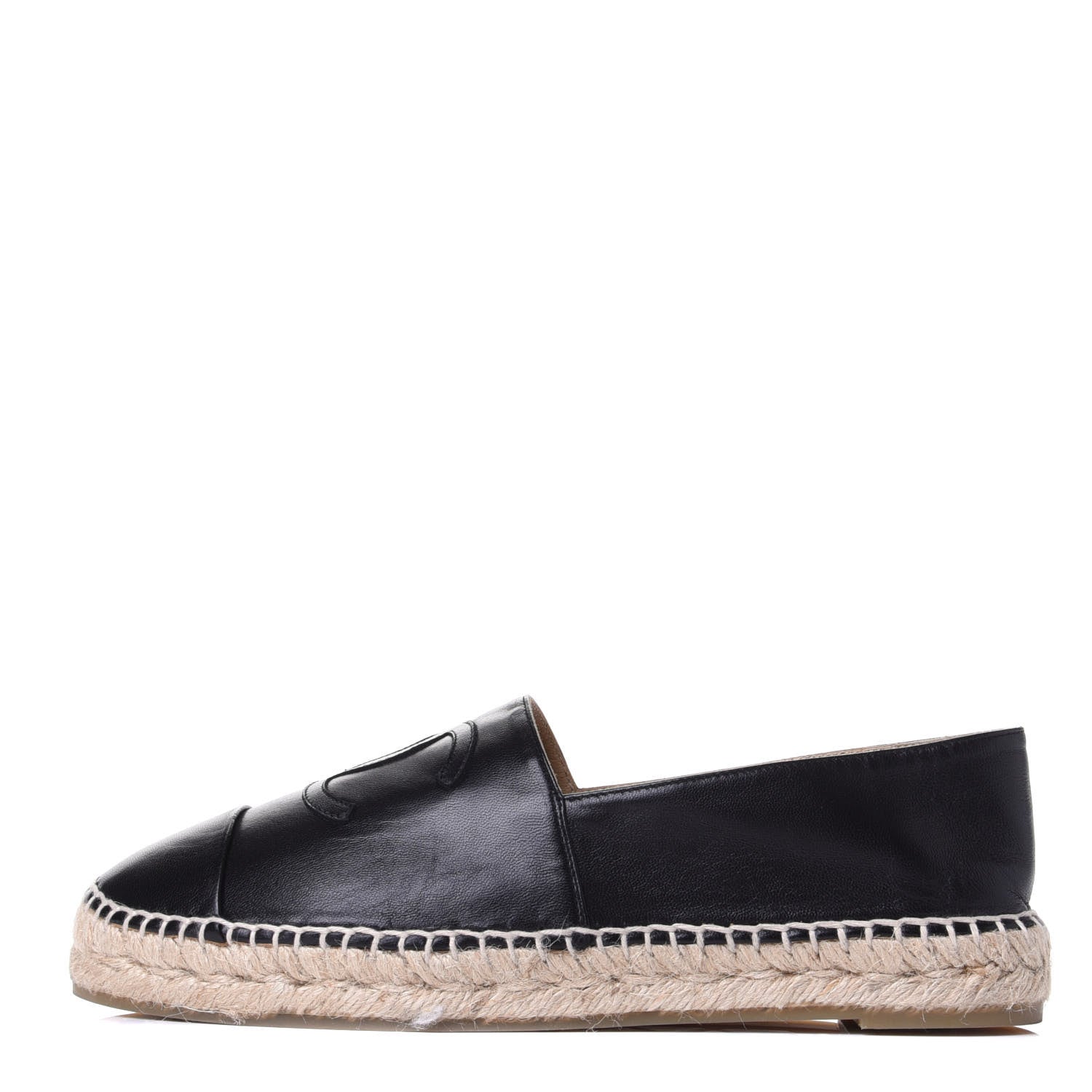 Chanel Lambskin CC Espadrilles 40 Black 1 of 10