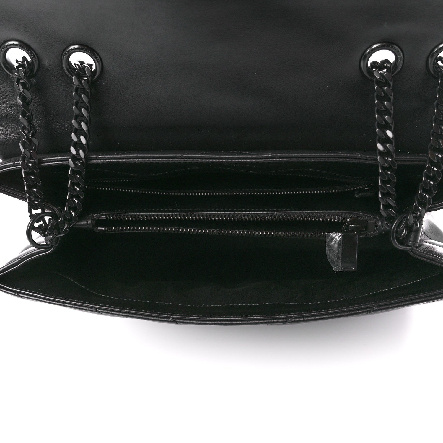 Saint Laurent Calfskin Y Quilted Monogram Monochrome Medium Loulou Chain Satchel Black 5 of 11