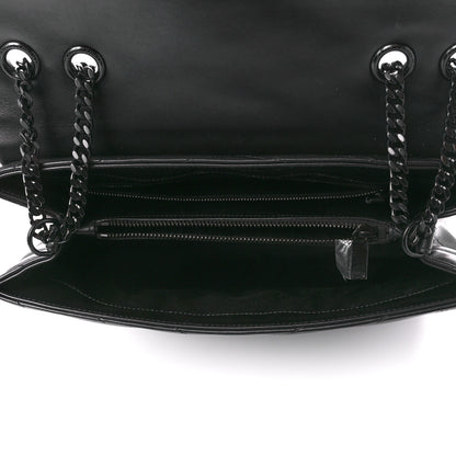Saint Laurent Calfskin Y Quilted Monogram Monochrome Medium Loulou Chain Satchel Black 5 of 11