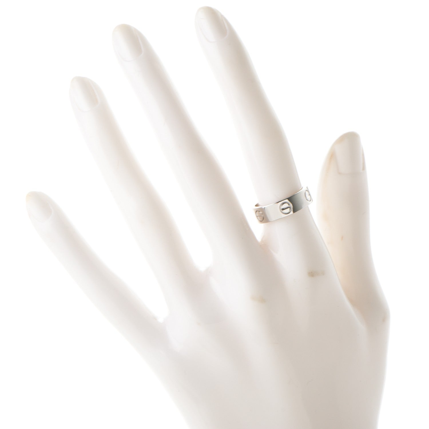 Cartier 18K White Gold 5.5mm LOVE Ring 51 5.75 2 of 4