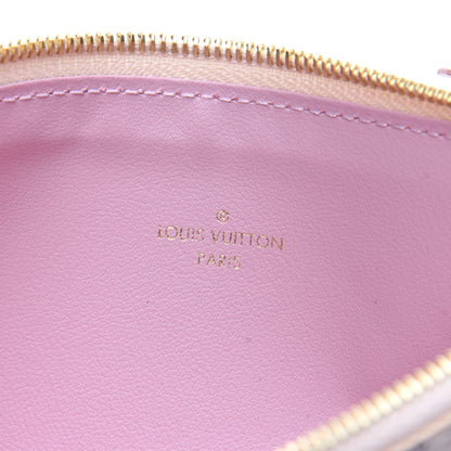 Louis Vuitton Damier Azur Felicie Chain Wallet Zippered Insert Rose Ballerine 8 of 9