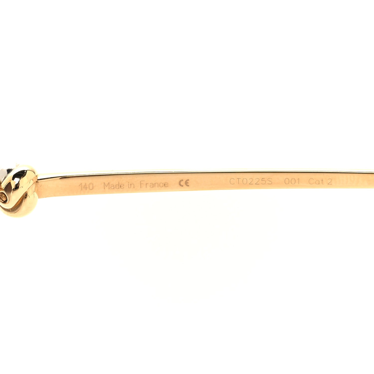 Cartier Metal Trinity Sunglasses CT0225S 001 Gold Silver 6 of 8