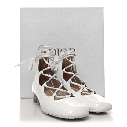 Christian Dior Patent Diorarty 30mm Pumps 37.5 White 9 of 9