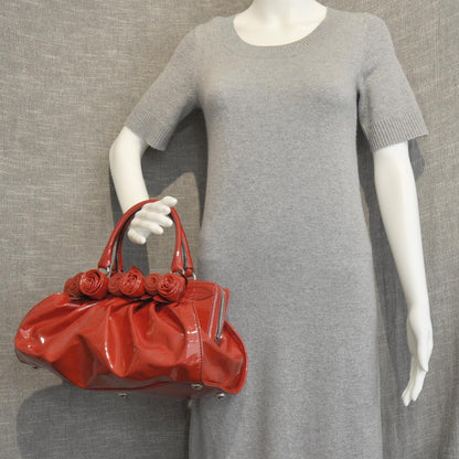 Valentino Garavani Coated Canvas Lacca Fleur Frame Bag Red 2 of 11