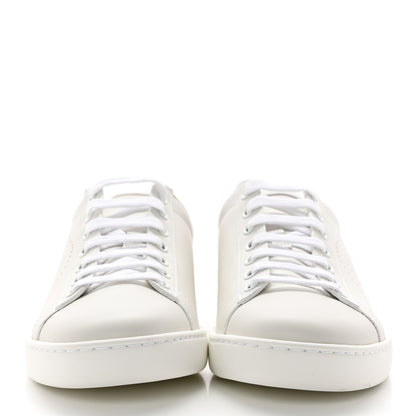 Gucci Calfskin Interlocking G Perforated Womens Ace Sneakers 37 White Grey Sky 2 of 12