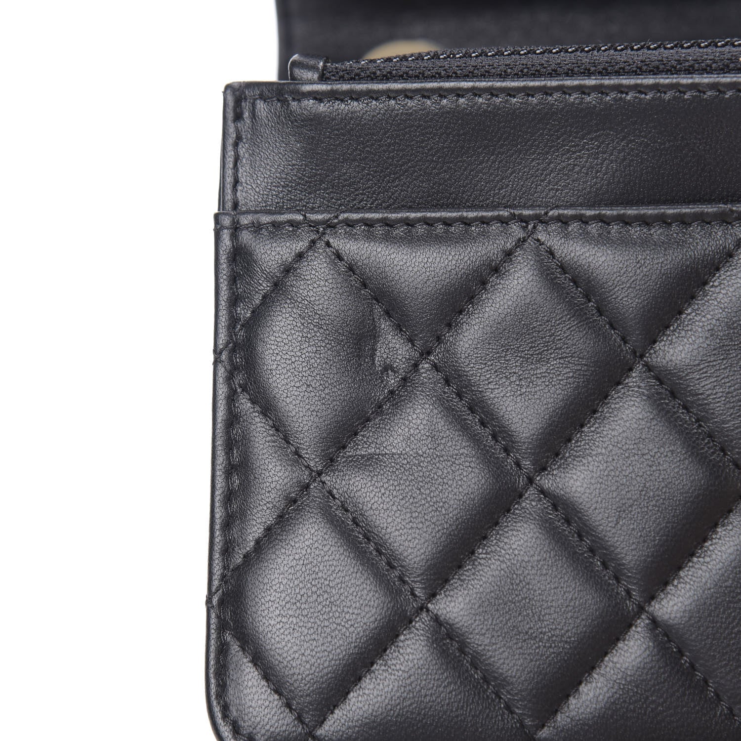 Chanel Lambskin Quilted Trendy CC Wallet On Chain WOC Black 13 of 15