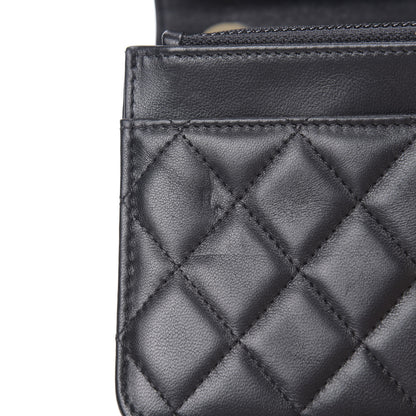 Chanel Lambskin Quilted Trendy CC Wallet On Chain WOC Black 13 of 15