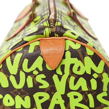 Louis Vuitton Monogram Graffiti Speedy 30 Green 5 of 11