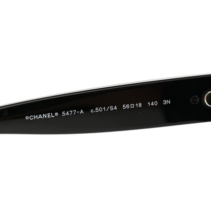 Chanel Acetate Enamel Heart Butterfly Sunglasses 5477-A Black 6 of 6