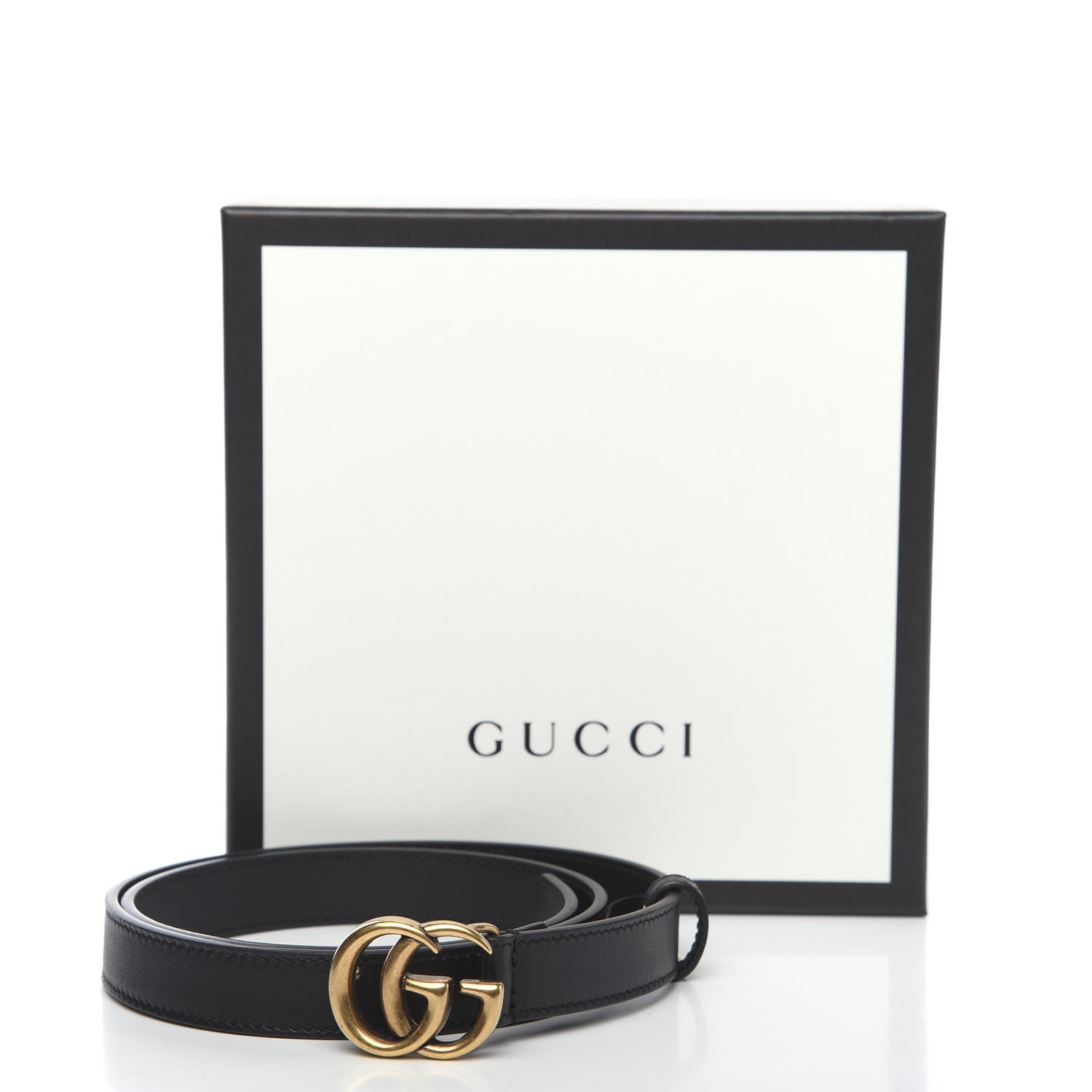 Gucci Calfskin Double G 20mm Belt 75 30 Black 5 of 5