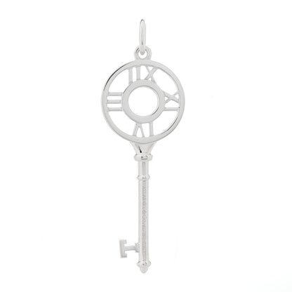 Tiffany 18K White Gold Diamond Atlas Key Pendant 3 of 4