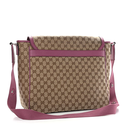 Gucci Monogram Convertible Diaper Bag Beige Peonia Flower 3 of 9