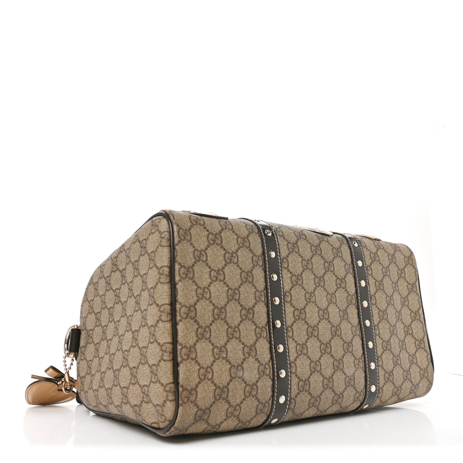 Gucci Monogram Guccissima Hearts Studded Medium Joy Boston Dark Brown 4 of 10