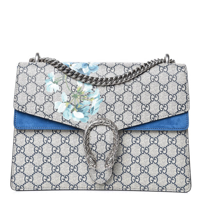 Gucci GG Supreme Monogram Blooms Medium Dionysus Shoulder Bag Beige Navy Vintage Blue 1 of 9