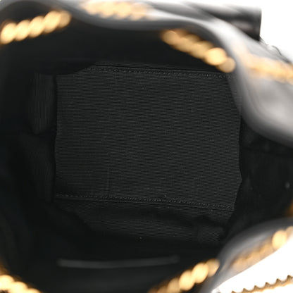Saint Laurent Lambskin Matelasse Monogram Joe Mini Bucket Bag Black 5 of 12