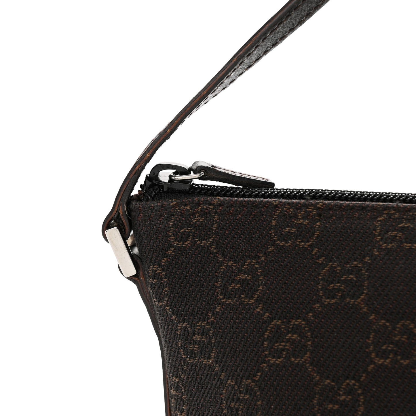 Denim Monogram Boat Pochette Dark Brown